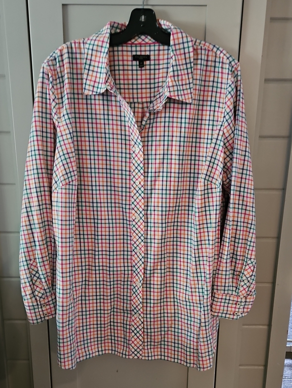 Talbots Multicolor Plaid 100% cotton Button-Down Shirt - Ptp26 L30